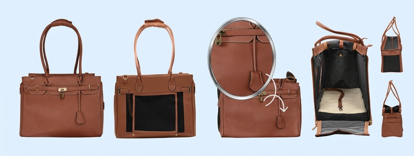 The Madison Carrier Pecan - Multi Angle Views