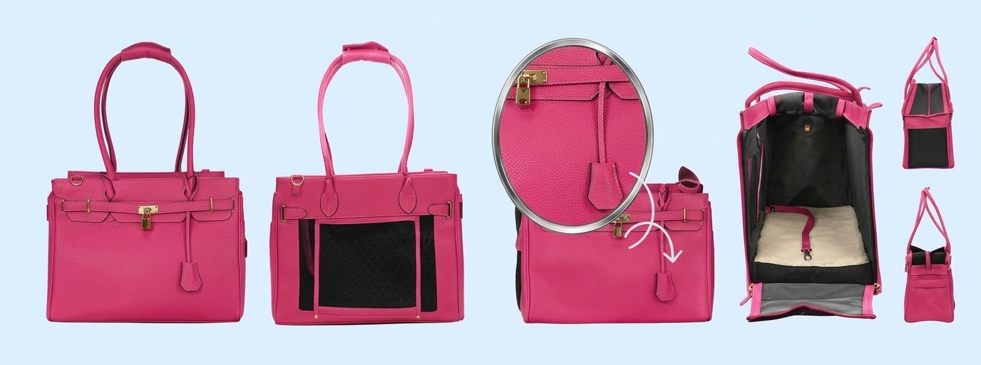 The Madison Carrier Rose Pink - Multi Angle Views
