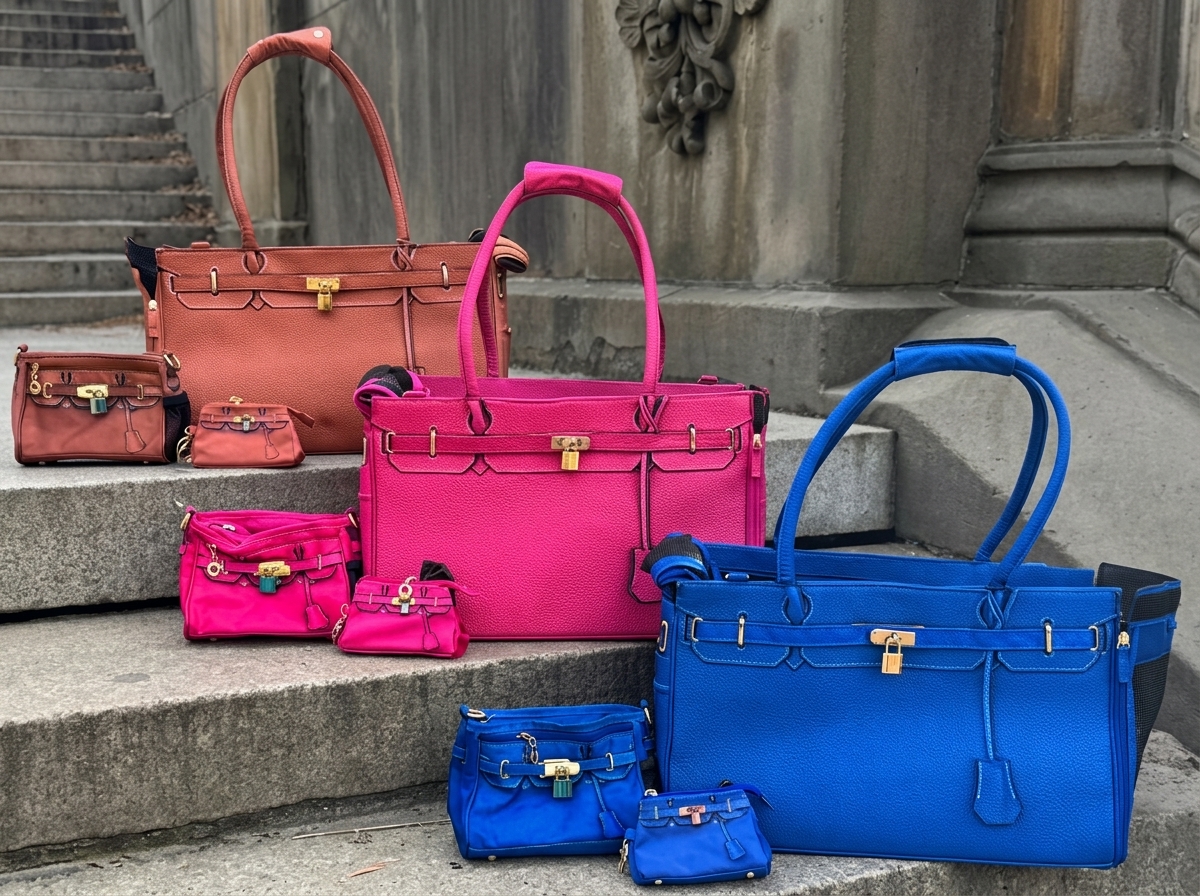 The Madison Carrier Trio - Pecan, Rose Pink, Cobalt Blue